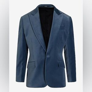 NWT New Men's Express Navy Velvet Slim Fit Suit Jacket